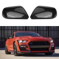 Carbon Fiber Mirror Cover Cap For 2015 2024 Ford Mustang Fits Ecoboost Gt V6 Without Turn Signal Directly Replace Style 2 Piece 