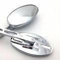 Smt- Chrome Running Light Mirror Compatible With Kawasaki Ninja All Year Model Oval Shape Suzuki Gsxr600 750 1000 1100 Hayabusa