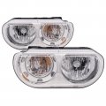 Headlightsdepot Chrome Housing Halogen Left And Right Headlights Pair For Newmar Dutch Star 2019 