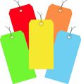 Aviditi G20003 Assorted Color Point Shipping Tags Pre-wired 4 X 2 3 8 Pack Of 1000 