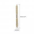Uxcell 5x23mm Hanger Bolts 48pcs Double Ended Self-tapping Thread Wood To Dowel Screws For Connecting