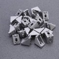 Iplusmile 25pcs 2028 Metal Brackets Aluminum Corner T Slot Extrusion 2020s Right Angle Shape Bracket Extruded Bolts Bracket
