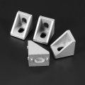 Iplusmile 25pcs 2028 Metal Brackets Aluminum Corner T Slot Extrusion 2020s Right Angle Shape Bracket Extruded Bolts Bracket
