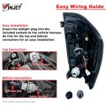 Winjet Off Road Series For 2016-2022 Toyota Tacoma Drl Led Tail Lights Rear Assembly With Turn Signal Brake Drl Plug And Play
