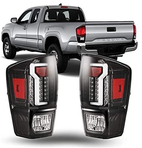 Winjet Off Road Series For 2016-2022 Toyota Tacoma Drl Led Tail Lights Rear Assembly With Turn Signal Brake Drl Plug And Play
