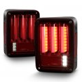 Acanii Sequential Signal For Red 2007-2017 Jeep Wrangler Full Led Tail Lights L R Assembly W Super White Reverse