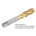 Uxcell Spiral Flute Threading Tap M14 X 1 5 Metric Hss High Speed Steel Titanium Plated Machine Thread Screw 4 Flutes Tapping