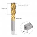 Uxcell Spiral Flute Threading Tap M14 X 1 5 Metric Hss High Speed Steel Titanium Plated Machine Thread Screw 4 Flutes Tapping