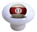 Set Of 2 Billiards 11 Pool Ball Ceramic Cabinet Drawer Knobs 