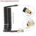 X Autohaux Black Car Flexible Tire Inflator Hose With Locking Air Chuck 0 31 Outer Diameter By 9 84 Long 5 16-32 Quick Fittings