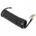 X Autohaux Black Car Flexible Tire Inflator Hose With Locking Air Chuck 0 31 Outer Diameter By 9 84 Long 5 16-32 Quick Fittings