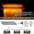 Full Led Strip Front Side Marker Lights Fender Parking Lamps For 2007-2010 Chrysler Sebring Chrome Housing Clear Lens Left