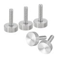 M6x25mm Knurled Thumb Screws 5pcs 304 Stainless Steel Flat Head Fully Threaded Bolts Grip Knobs Fasteners 