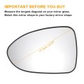 Car Rearview Left Driver Side Mirror Glass Replacement W Backing Plate Heated White For Kia Rio 2012-2016
