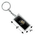 Graphics More Rectangle Central Florida Secondary Logo Keychain In Chrome Plated Metal