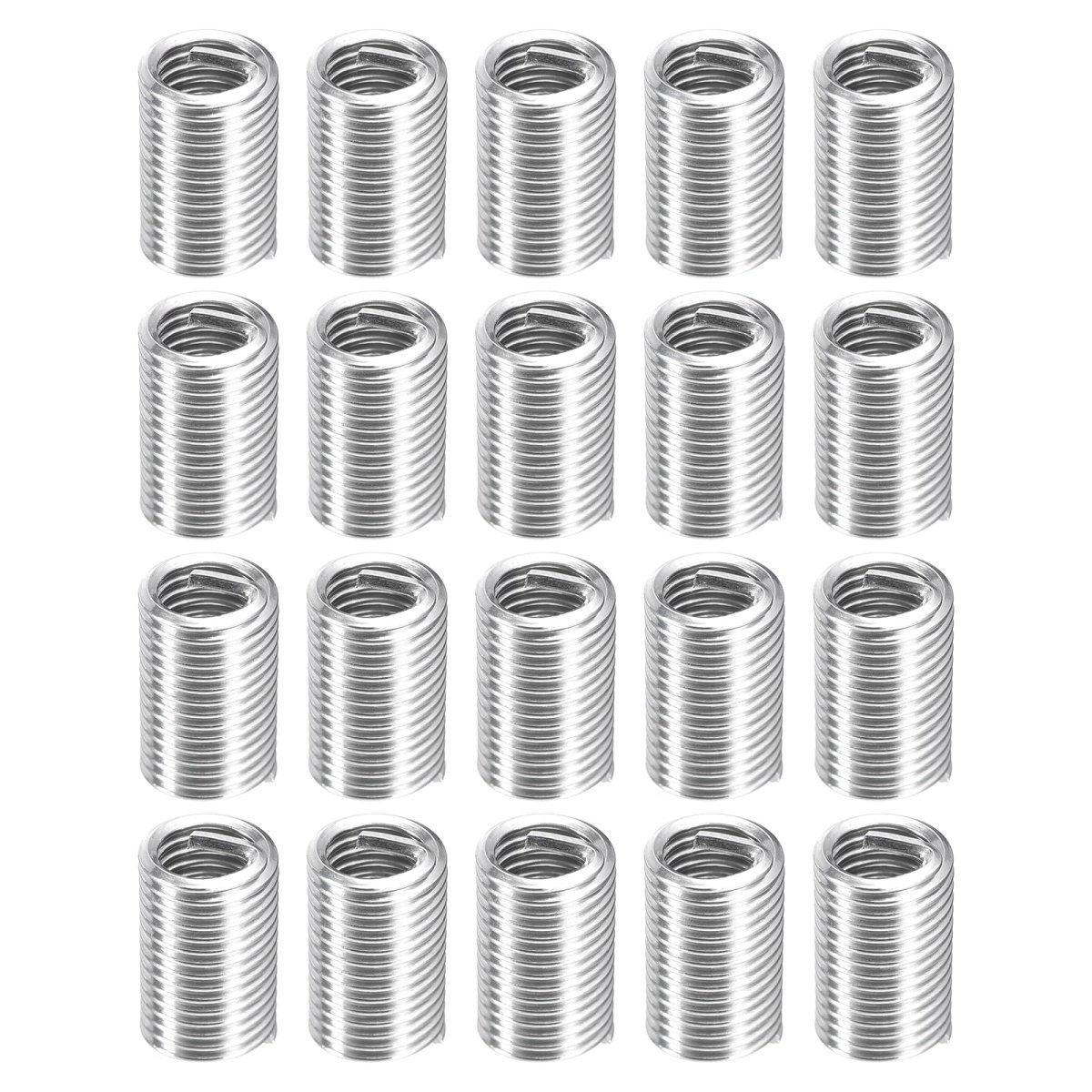 100pcs Helical Threaded Inserts M6-1x3d 304 Stainless Steeled Socket Thread Repair Insert For Plastic Wood Threaelical Threaded