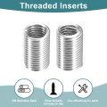 100pcs Helical Threaded Inserts M6-1x3d 304 Stainless Steeled Socket Thread Repair Insert For Plastic Wood Threaelical Threaded