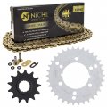Niche Drive Sprocket Chain Combo For Polaris Xplorer Sportsman 400l Front 12 Rear 34 Tooth 520v-x X-ring 64 Links