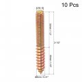 Uxcell 5 16-18 X 2-1 2 Hanger Bolts Double Head Dowel Screw For Wood Furniture 10pcs