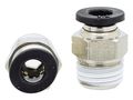Pneumaticplus Pc-1 4-n2 Push To Connect Tube Fitting Male Straight Od X 1 4 Npt Thread Pack Of 10 