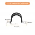 Uxcell 12pcs 42mm 1-5 8 Cable Clamp Rubber Pipe Strap Cushioned 304 Stainless Steel Hose U Shape Metal Tube Holder For Wire