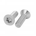 Uxcella M6x20mm 304 Stainless Steel Flat Head Torx Machine Screws Fastener 30pcs