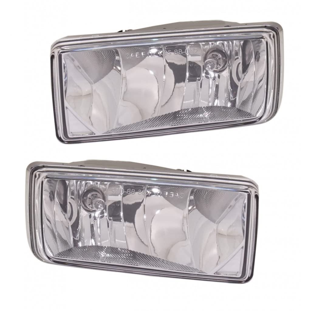 Fog Light Assembly Pair For Chevy Silverado 1500 2007 2015 Rectangular Off Road Front Lamps Replacement Gm2592160 Gm2593160