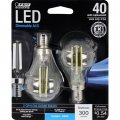 Feit Electric Decorative Clear Glass Filament Led Dimmable 40w Equivalent Daylight 5000k Classic A15 Light Bulb Pack Of 2