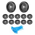 12pcs 1-1 4 32mm Id 1-3 8 35mm Drill Hole Double Sided Grommets Round Firewall Plug With Marker Cable Ties For Home Office Wire 
