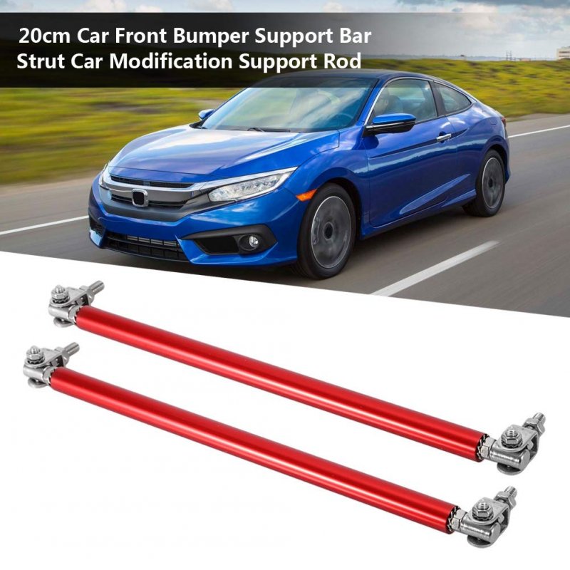 Front Splitter Support Rods 1 Pair 20cm Car Bumper Bar Strut Modification Rod Red