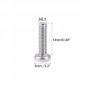 Uxcell M2 5x10mm Machine Screws Pan Phillips Cross Head Screw 304 Stainless Steel Fasteners Bolts 100pcs