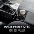 G-plus Front Rear Bench Seat Dual Cup Holder Center Console Insert Double Storage Compatible With Chevy Colorado 2004-2012 Fit