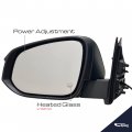 Spieg To1320317 Driver Side Mirror Replacement For Toyota Highlander 2014-2019 Power Heated Turn Signal Light Black Ptm 6pin Lh
