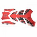 Motorcycle Stickers Self-adhesive Emblem 3d Fish Bone Red