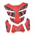 Motorcycle Stickers Self-adhesive Emblem 3d Fish Bone Red