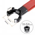Uxcell Collet Chuck Wrench Spanner For Er20m Clamping Nut Milling Machine Lathe Holder Tool With Red Non-slip Handle 2pcs