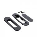 Recessed Rolling Door Handle Black