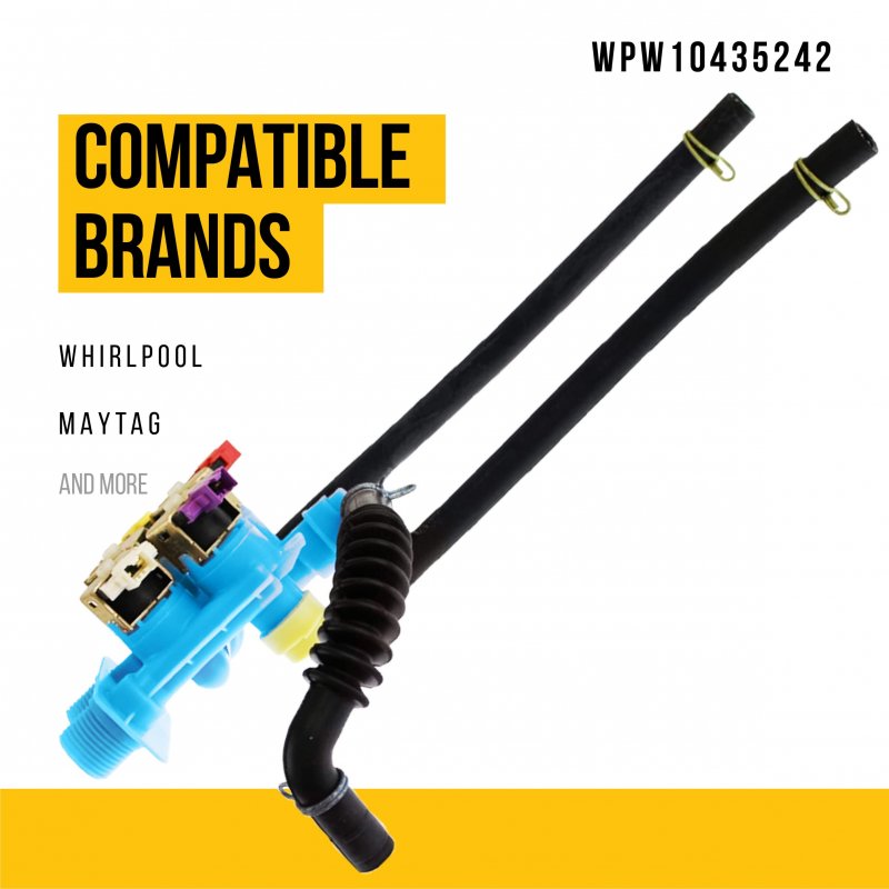 Wpw10435242 W10435242 Water Inlet Valve Compatible Maytag Whirlpool Washer Replaces Ap6021375 Ps11754698 Easy Home Improvement