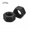 Uxcell 5 8-11 Unc Hex Nuts Carbon Steel Grade 8 Black Oxide Hexagon Nut For Screw Bolt 2 Of Pack