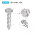 Uxcell Hex Head Lag Screws Bolts 50pcs 1 4 X 1-1 2 304 Stainless Steel Partial Thread Wood