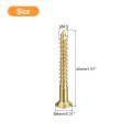 Brass Wood Screws 10pcs M4 5 X 40mm Slotted Drive Flat Head Self Tapping Screw Countersunk For Woodworking Furniture