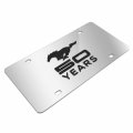 Ipick Image For Ford Mustang 50 Years 3d Logo Mirror Chrome Stainless Steel License Plate Made In The Usa Official Licensed