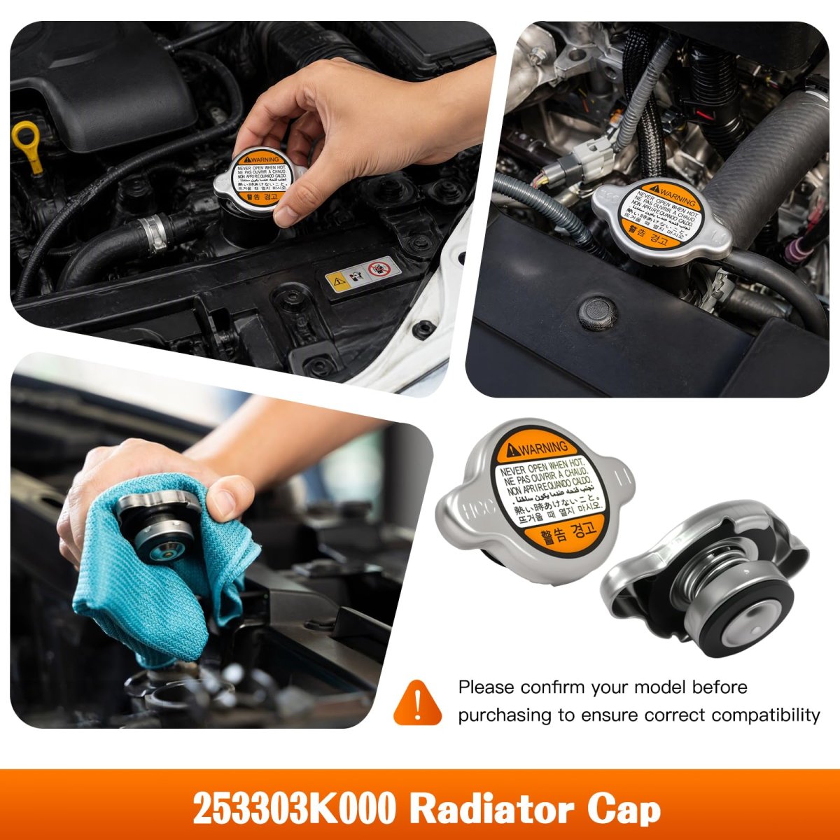2pcs 253303k000 Radiator Cap For Hyundai Azera 2006 2010 Elantra 2000 2012 Sonata Santa Fe And Kia Optima Sedona Soul Part