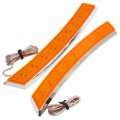 Uxcell Car Wheel Eyebrow Side Marker Adhesive 18 Led Turn Signal Light Orange 2 Pcs 