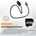 Uxcell Car Front Upstream Oxygen Sensor O2 For Hyundai Elantra 0l L4 Gas 2007 2008 2009 Kia Spectra 2