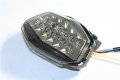 Httmt Mt304- Led Tail Light Brake Turn Signals Compatible With Kawasak Ninja Zx250r 2008 2009 2010 Smoke