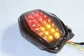 Httmt Mt304- Led Tail Light Brake Turn Signals Compatible With Kawasak Ninja Zx250r 2008 2009 2010 Smoke