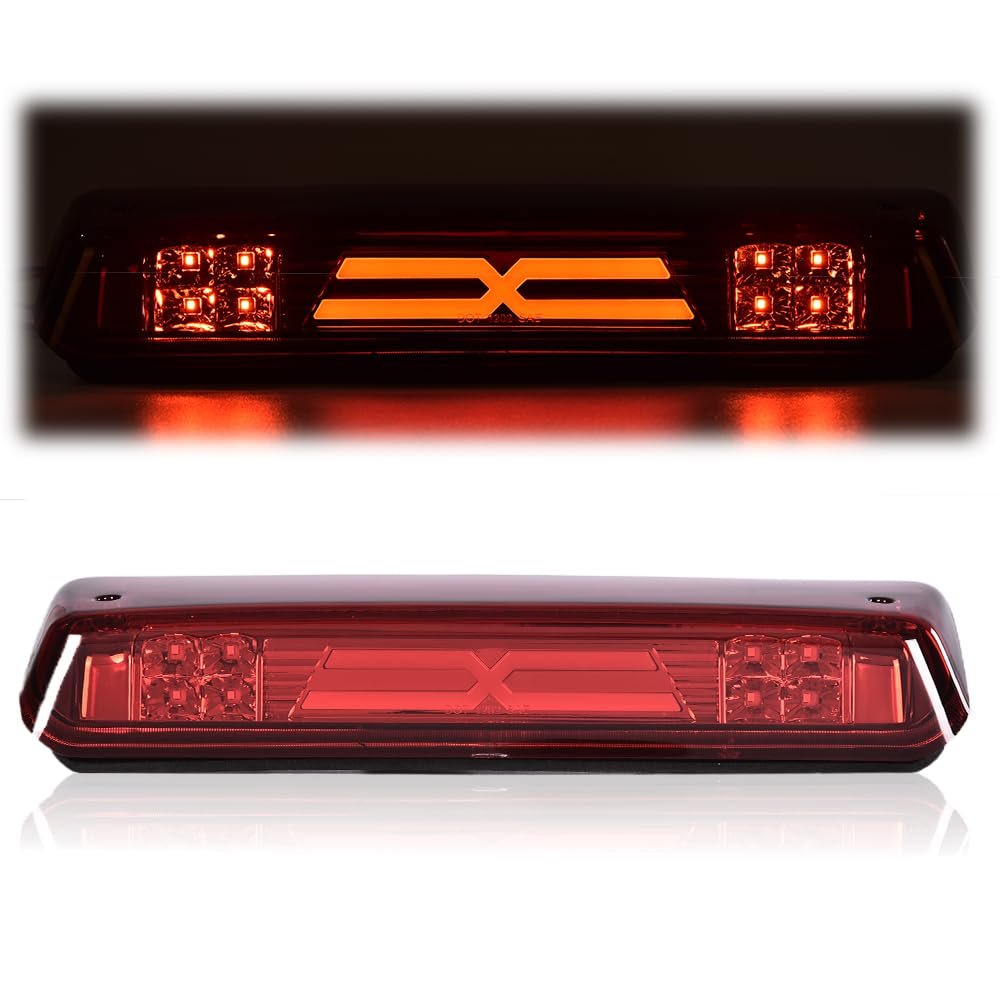 Led 3rd Brake Light X Type For Ford F150 2004 2005 2006 2007 2008 High Mount Rear Stop With Red Lens And Black Housing