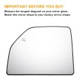 Left Driver Side Towing Heated Mirror Glass Replacement For Ford F150 2015 2020 F250 F350 F450 F550 2017 2019 Fl3z17k707g