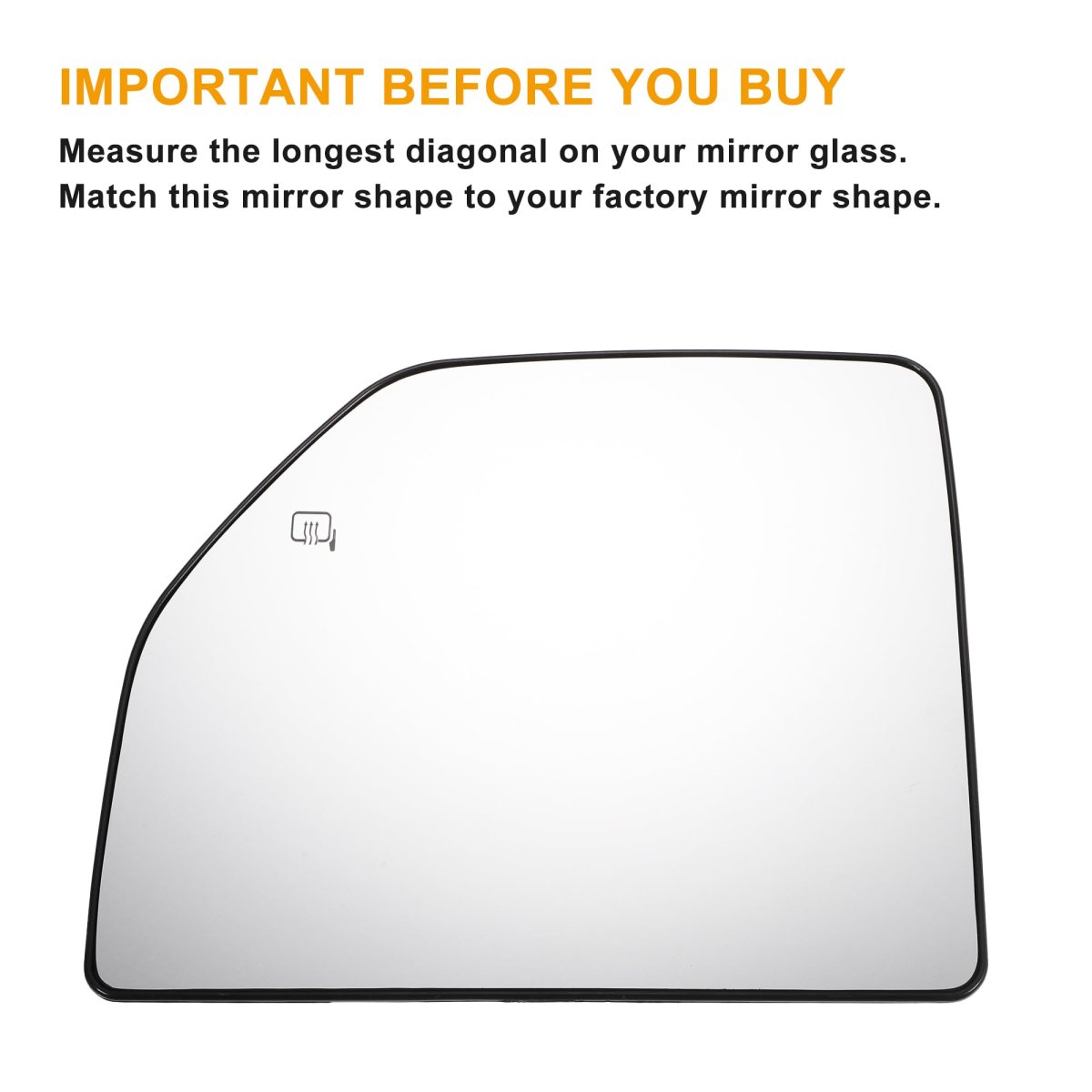 Left Driver Side Towing Heated Mirror Glass Replacement For Ford F150 2015 2020 F250 F350 F450 F550 2017 2019 Fl3z17k707g
